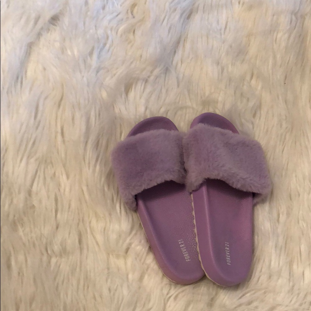 Purple fuzzy slides